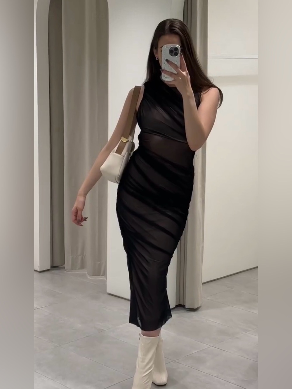 ZARA Mixed Tulle MIDI Dress NWT ❗️Ref: 3152/204